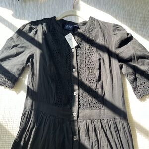 Gap Black Eyelet Dress